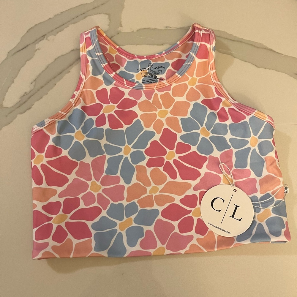 Caden Lane Pastel Floral Tank Top
